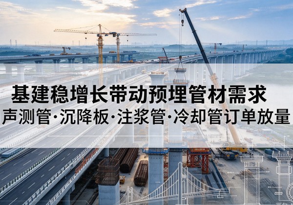 瑞昌基建稳增长带动预埋监测管材需求，声测管、沉降板、注浆管订单持续放量